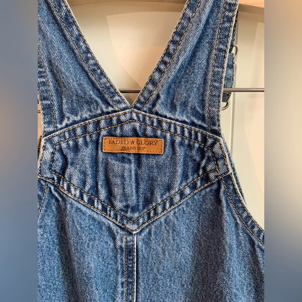 Vintage Faded Glory‎ Carpenter Denim Overalls Kids Baby Size 24 Months